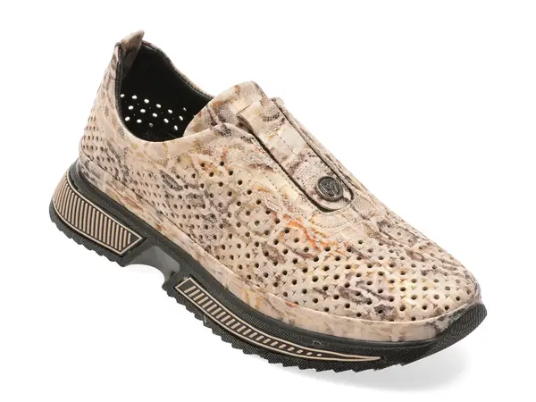 Pantofi sport IMAGE gri, 251YZ77, din piele naturala