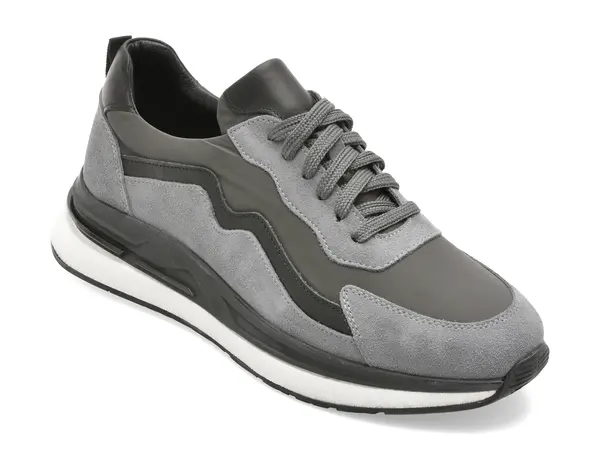 Pantofi sport MARCO BUFFON gri, BF6001, din piele naturala