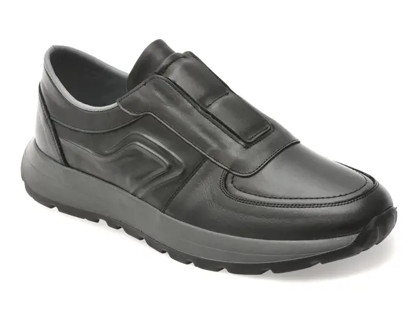 Pantofi sport OTTER negri, DD1200, din piele naturala