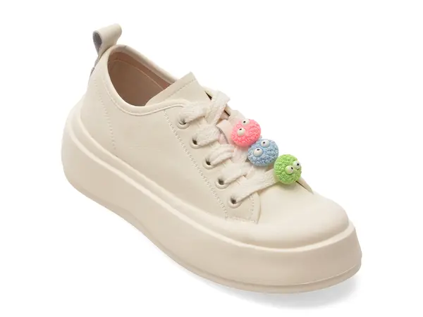 Pantofi sport PASS COLLECTION albi, MQ60013, din piele naturala