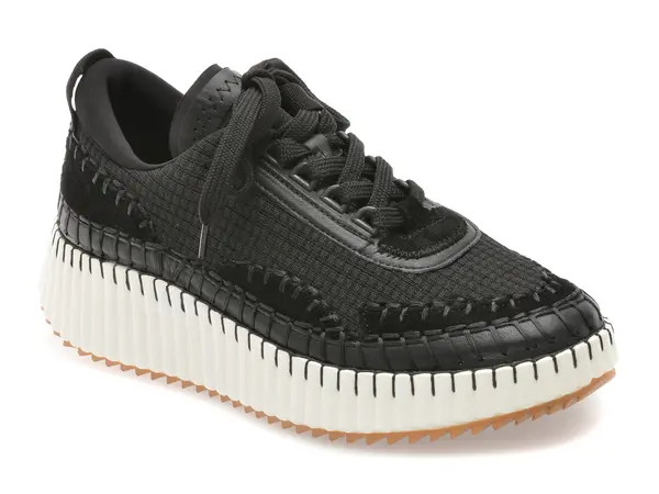 Pantofi sport PESETTO negri, 294P211, din material textil