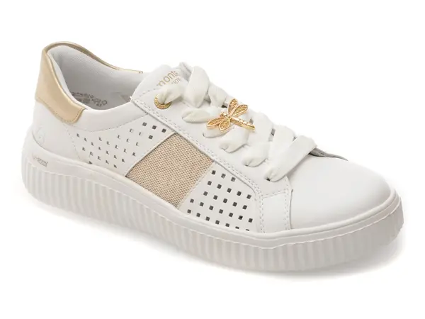 Pantofi sport REMONTE albi, D3E04, din piele naturala