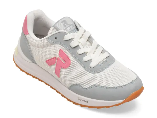 Pantofi sport RIEKER albi, W2404, din material textil