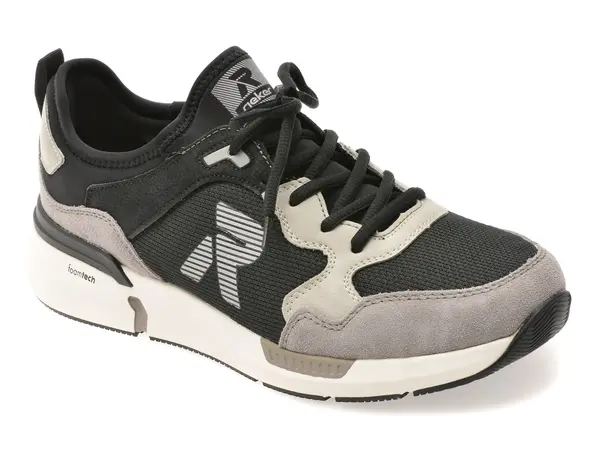 Pantofi sport RIEKER negri, U1405, din material textil