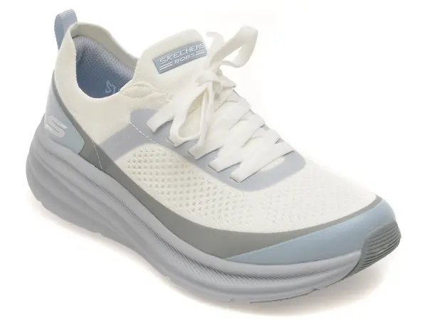 Pantofi sport SKECHERS albi, BOBS SKILLZ, din material textil