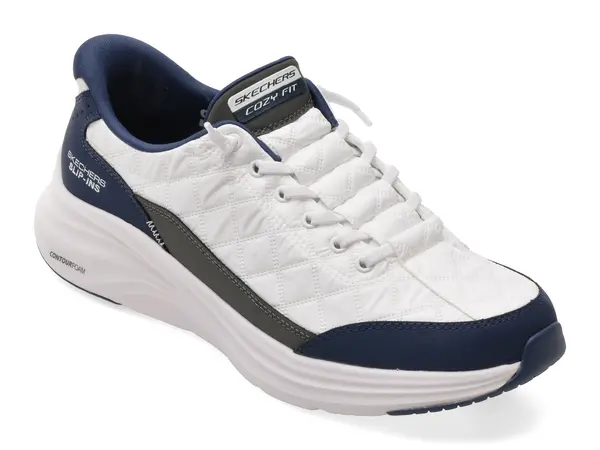 Pantofi sport SKECHERS albi, CONTOUR FOAM , din material textil