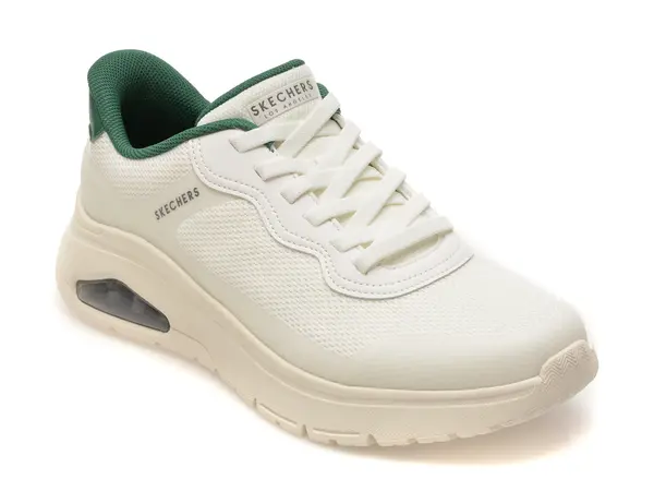 Pantofi sport SKECHERS albi, UNO FLEX, din material textil
