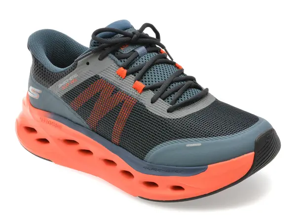 Pantofi sport SKECHERS bleumarin, MAX CUSHIONING GLIDE-STEP, din material textil