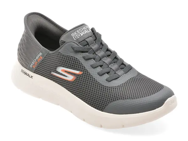 Pantofi sport SKECHERS gri, GO WALK FLEX, din material textil