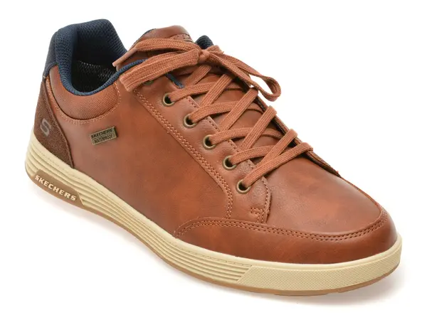 Pantofi sport SKECHERS maro, CAVELL, din piele ecologica