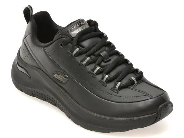 Pantofi sport SKECHERS negri, ARCH FIT 2.0, din piele ecologica
