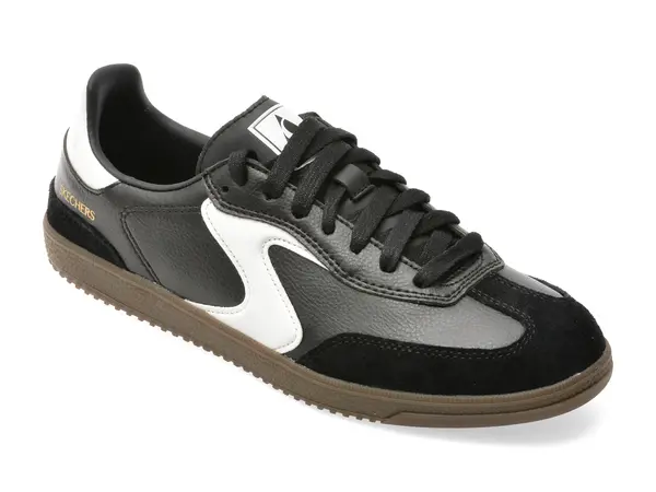 Pantofi sport SKECHERS negri, HOTSHOT, din piele naturala
