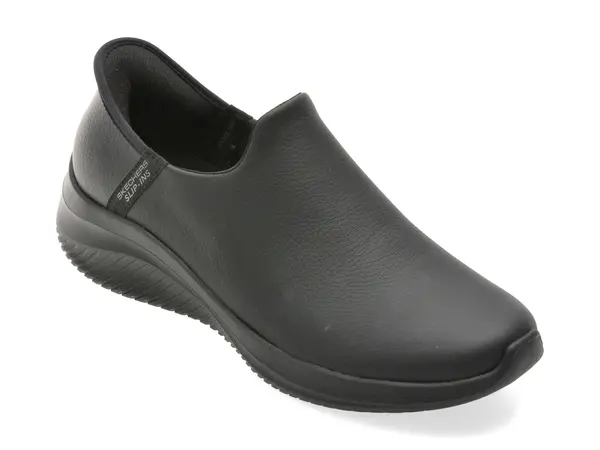 Pantofi sport SKECHERS negri, ULTRA FLEX 3.0, din piele naturala