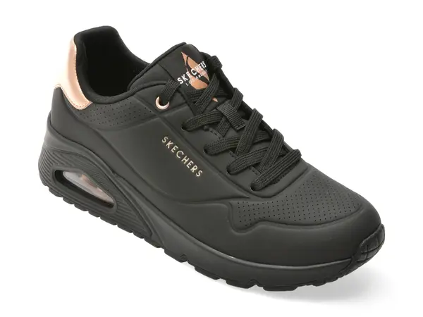 Pantofi sport SKECHERS negri, UNO, din piele ecologica