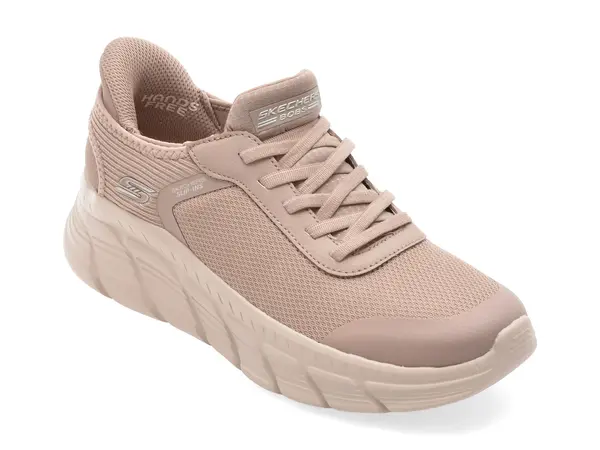 Pantofi sport SKECHERS roz, BOBS B FLEX HI, din material textil