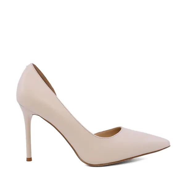 Pantofi stiletto D'Orsay femei Luca di Gioia bej din piele 1261DD7263BE