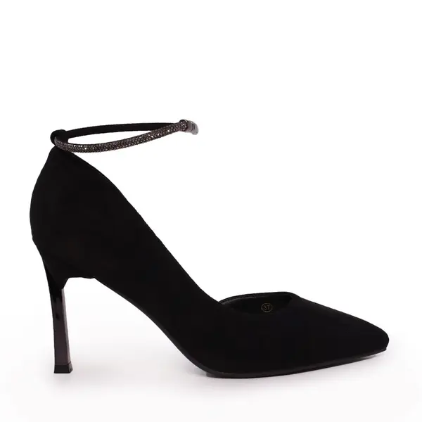 Pantofi stiletto D'orsay femei Solo Donna negri 1160DP1110VN