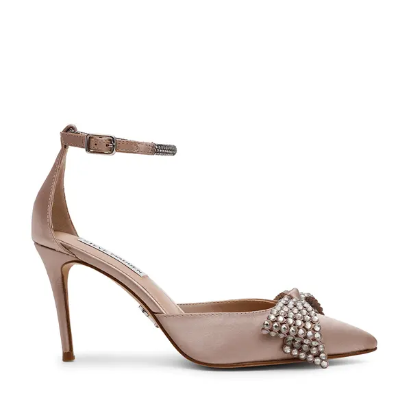 Pantofi stiletto D'Orsay femei Steve Madden Lastdance taupe cu ștrasuri 1461DDLASTDANCETA