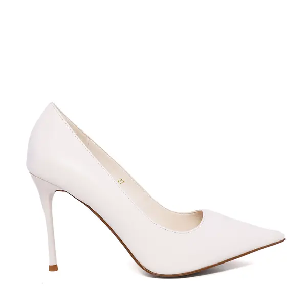Pantofi stiletto femei Luca di Gioia albi din piele 1260DP7264A