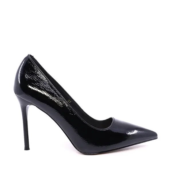Pantofi stiletto femei Luca di Gioia negri din piele lăcuită 1260DP7264LN