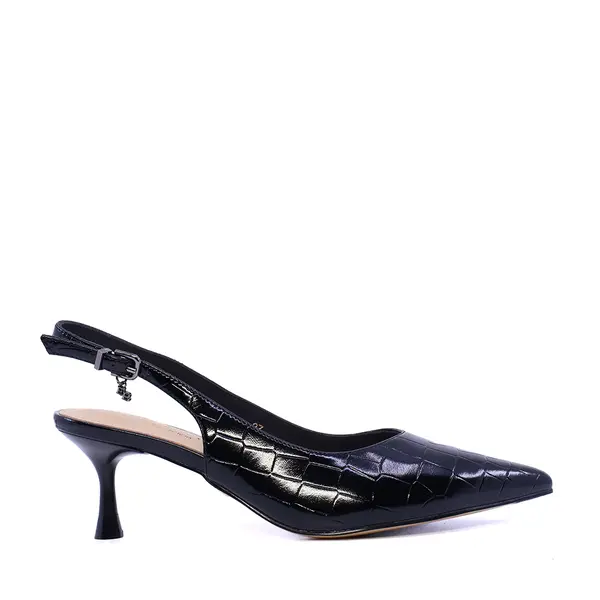 Pantofi stiletto slingback femei Enzo Bertini negri din piele 1391DD8862CN