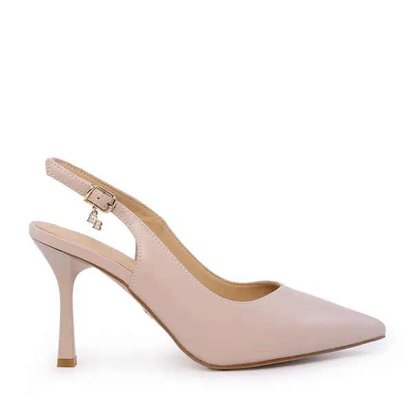 Pantofi stiletto slingback femei Enzo Bertini nude din piele 1391DD7301NU