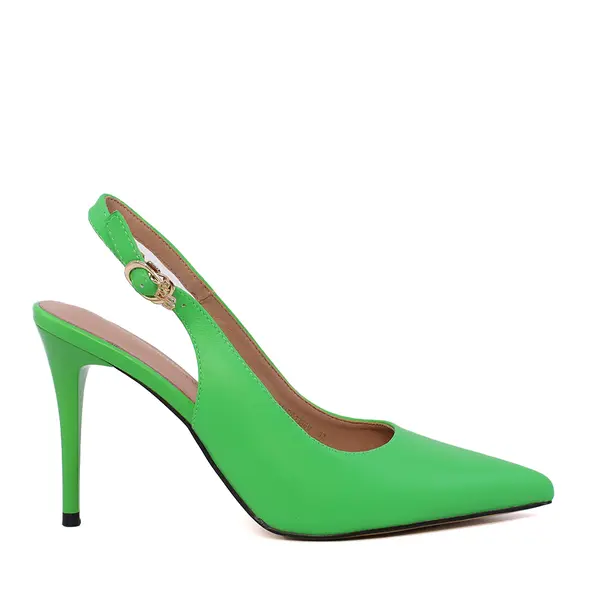 Pantofi stiletto slingback femei Enzo Bertini verzi din piele 1111DD2336V