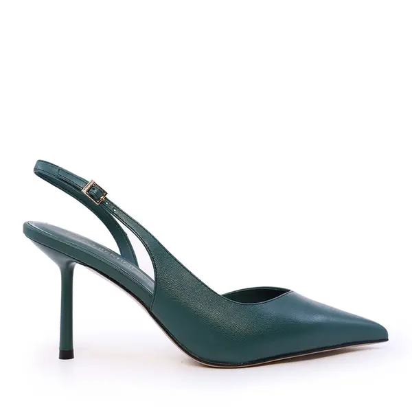 Pantofi stiletto slingback femei Enzo Bertini verzi din piele 2271DD1660V