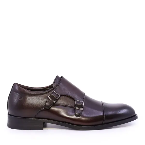 Pantofi tip Monk bărbați Enzo Bertini Premium Collection maro din piele naturală 1090BP1653M