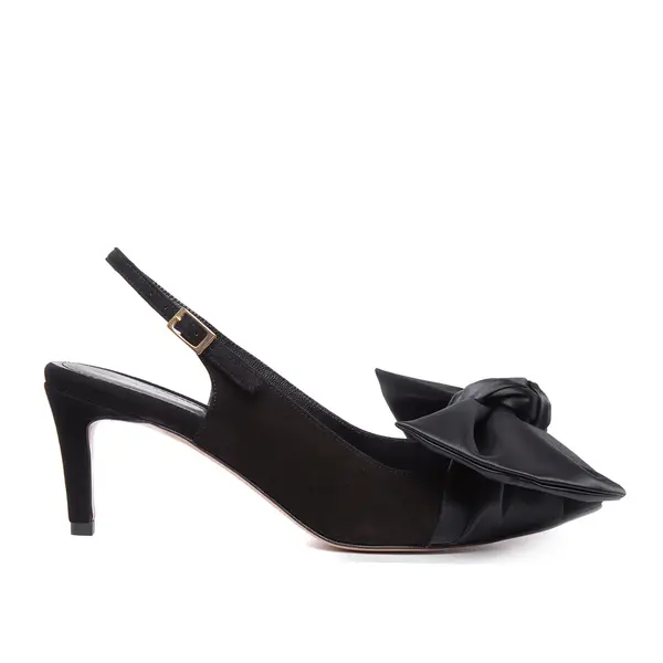 Pantofi Vesa, Piele Intoarsa, Negri - 40 / 1 cm
