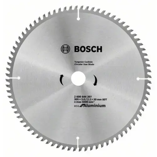 Panza circular pentru aluminiu 305x3.0/2.2x30 mm 80T Eco Bosch