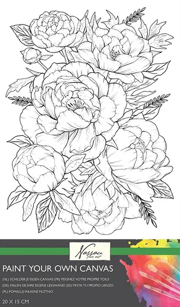 Panza de colorat Grafix - Flori, 20 x 15 cm