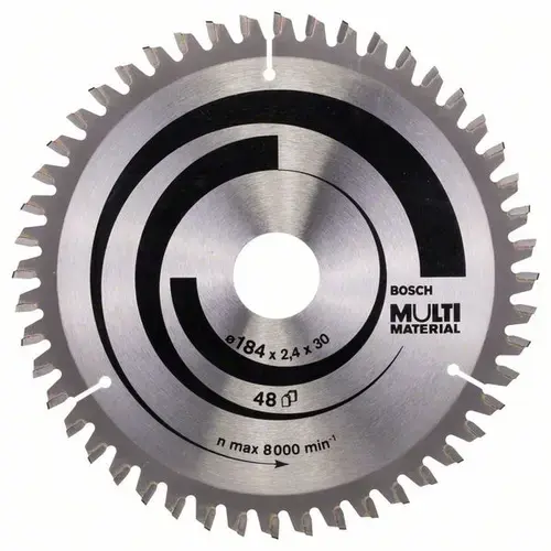 Panza de ferastrau circular, Bosch, Multi Material, 184 x 30 x 2,4 mm; 48
