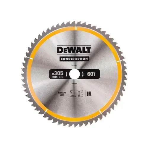 Panza de fierastrau circular Dewalt DT1960-QZ, CONSTRUCTION 305x30, Z 60