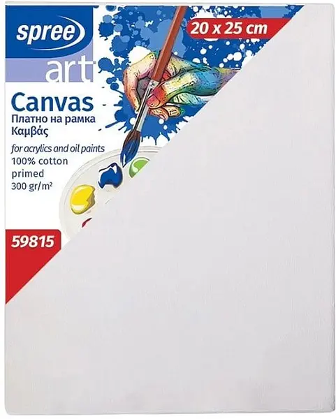 Pânză de pictură pe ramă Spree Art - 20 х 25 cm, 100% bumbac