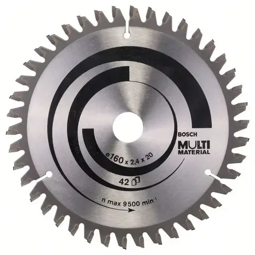 Panza fierastrau circular, Multi Material Bosch, 160x20/16x2.4 mm, 42 dinti