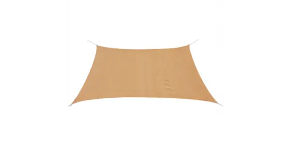 Panza parasolar din HDPE patrata, 3,6 x 3,6 m, bej