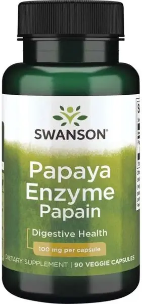Papaya Enzyme Papain, 100 mg, 90 capsule, Swanson