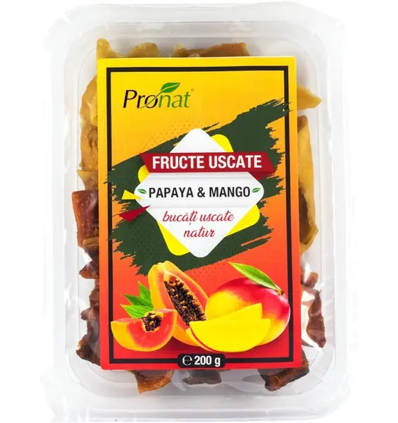 PAPAYA si MANGO FRUCTE USCATE NATUR 200G