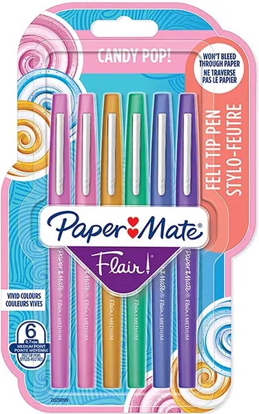 Paper Mate Flair - Candy Pop, 6 culori