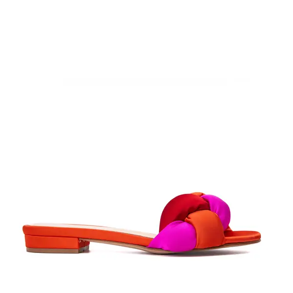 Papuci Adele Satin, Multicolor - 36 / 6 cm - Gros