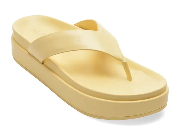 Papuci ALDO galbeni, MIST 740, din piele ecologica