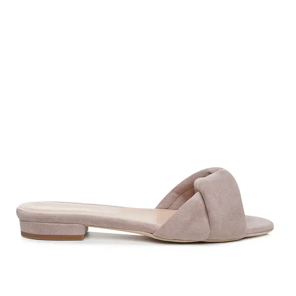 Papuci Emily Piele Intoarsa, Nude - 41 / 1 cm