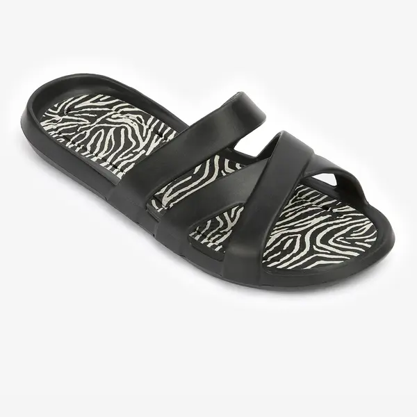 Papuci piscină Slap 500 Negru Zeb 1 Damă