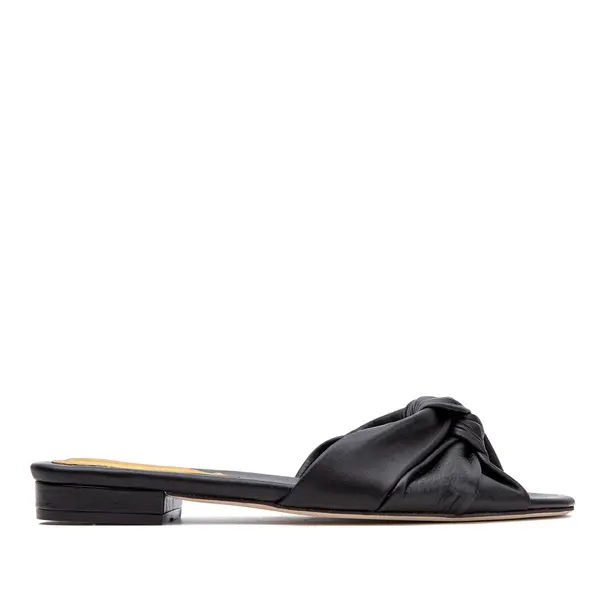 Papuci Sofia Piele Naturala, Negri - 41 / 9.5 cm - Subtire