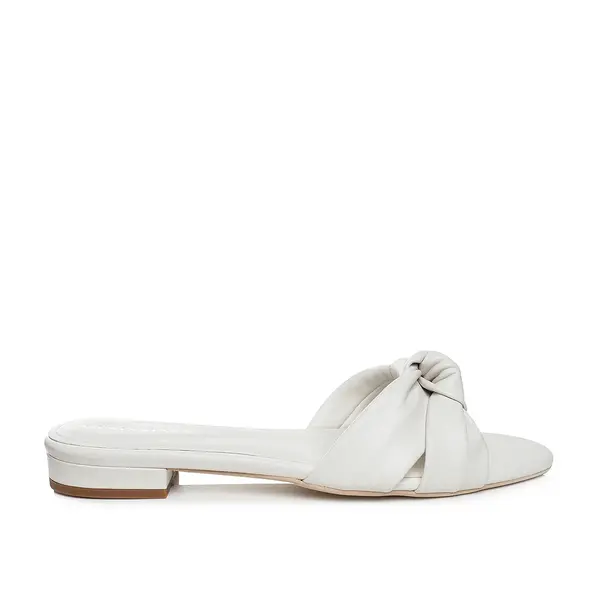 Papuci Sofia Piele Naturala, Off-White - 37 / 1 cm