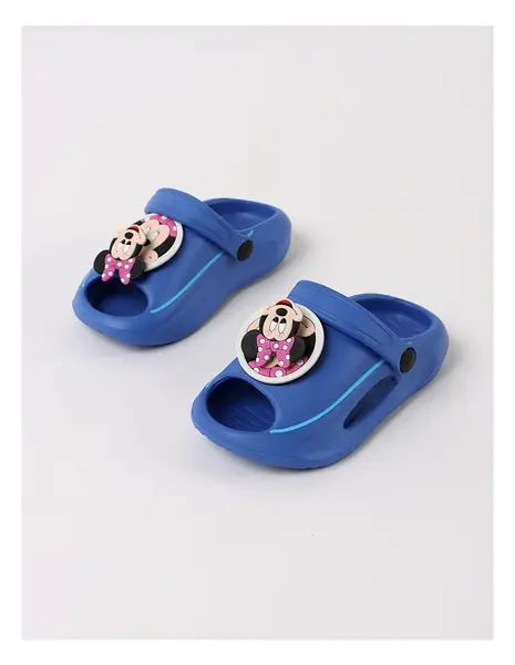 Papuci spuma Jibbtz rotativ Minnie, albastru