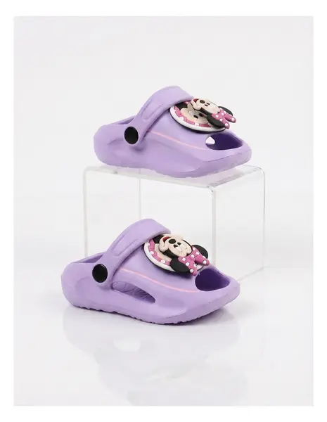 Papuci spuma Jibbtz rotativ Minnie, mov