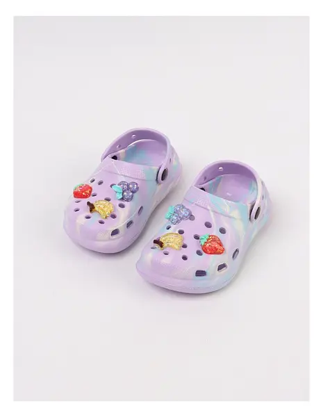 Papuci spuma usori Jibbtz Fruit, mov