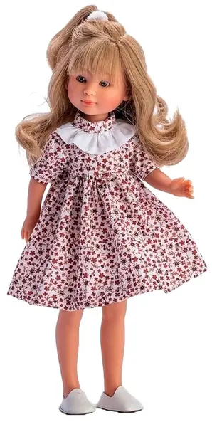 Păpușă Asi Dolls - Silia, cu rochie cu flori de vin, 30 cm